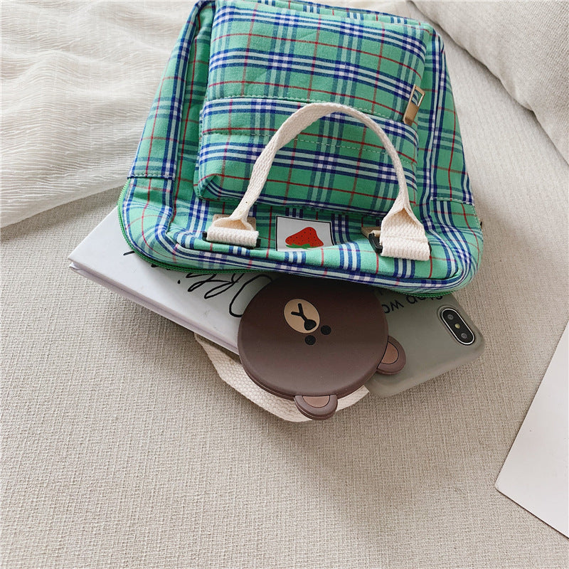 Fashion Mini cartoon checked children's backpack