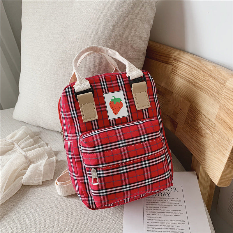 Fashion Mini cartoon checked children's backpack