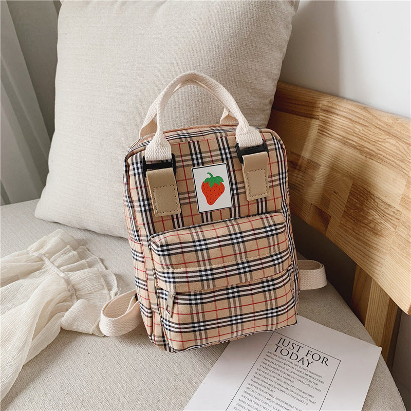 Fashion Mini cartoon checked children's backpack